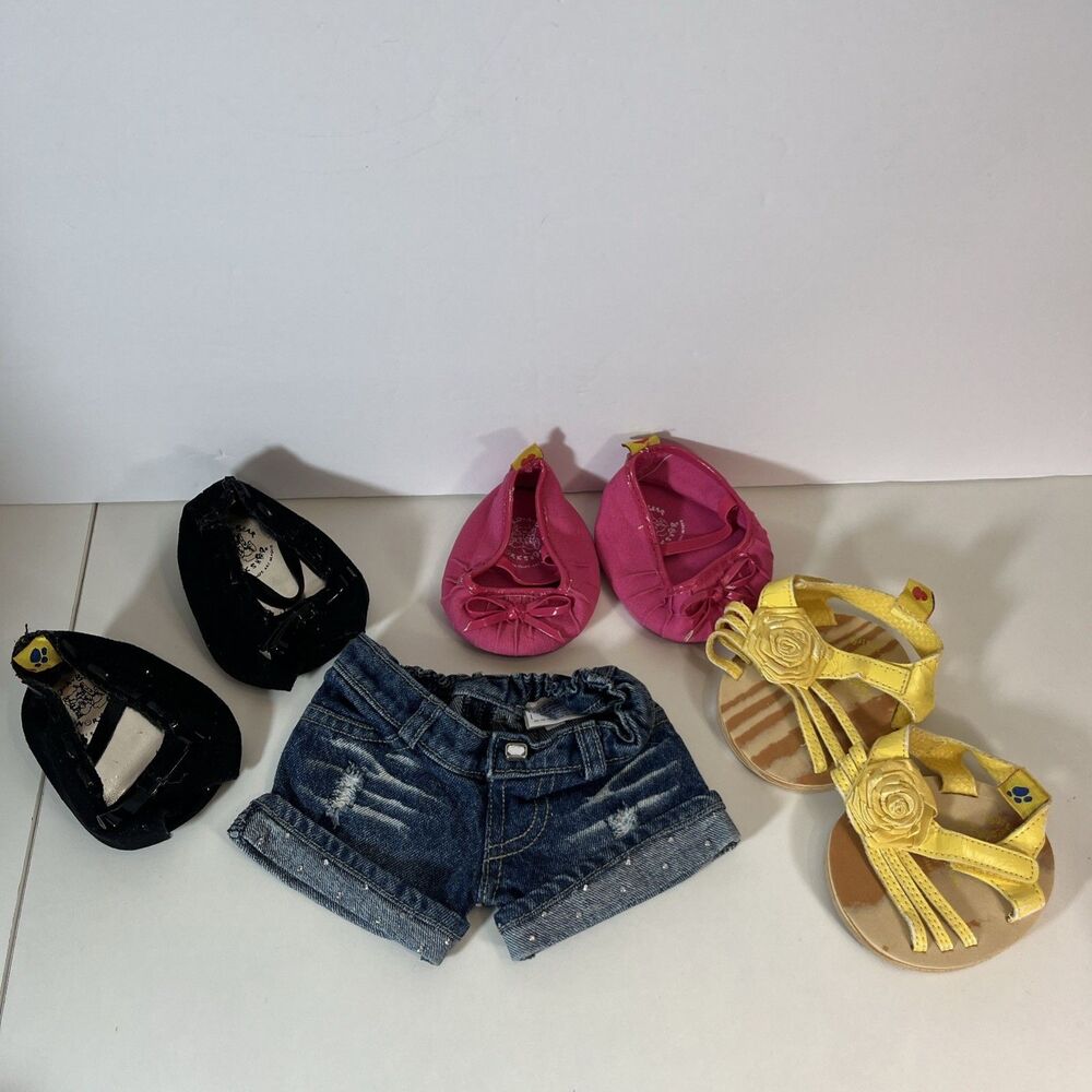 Build a Bear Workshop Lot of 3 Shoes and Short Pants